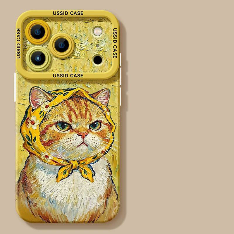Oil Painting Cat iPhone Case