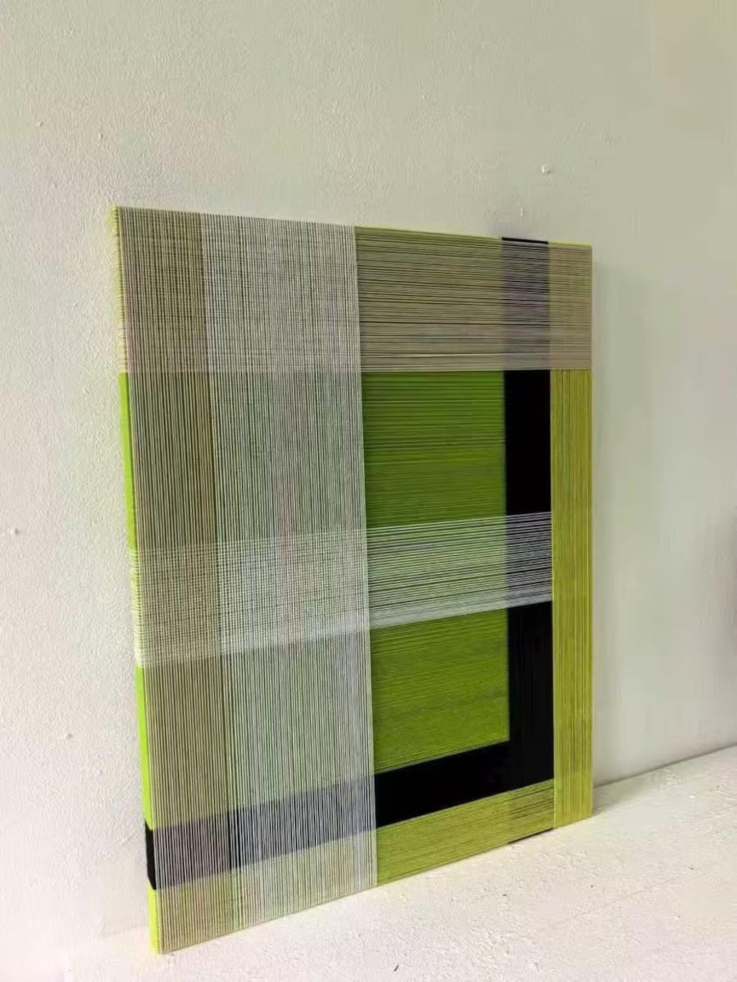 Handwoven Cotton Wall Hanging – Geometric Colour Block