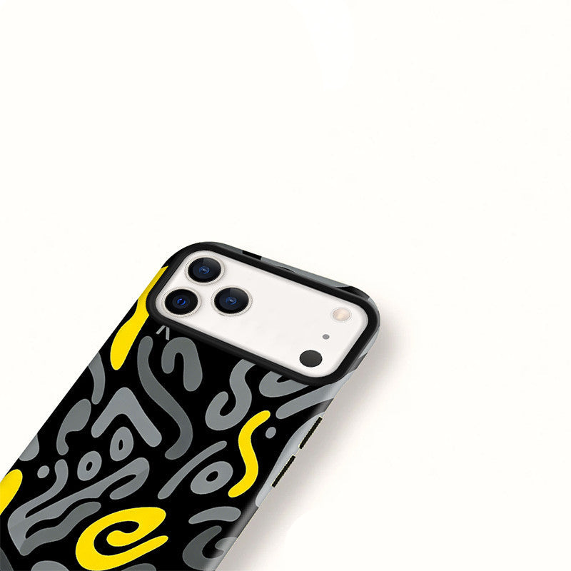Irregular Gray-Black iPhone Case