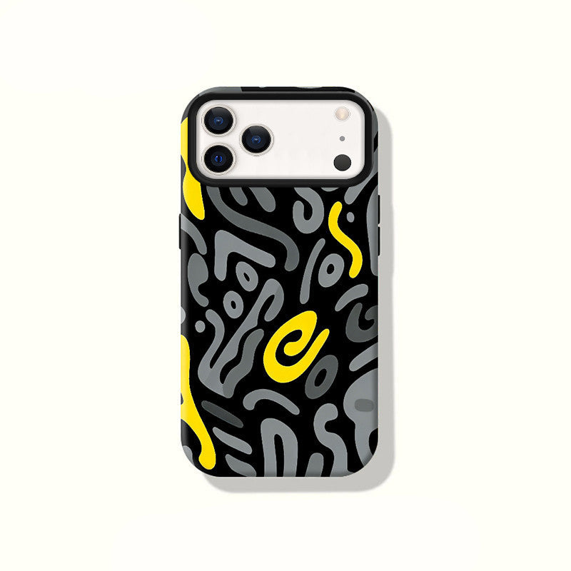 Irregular Gray-Black iPhone Case