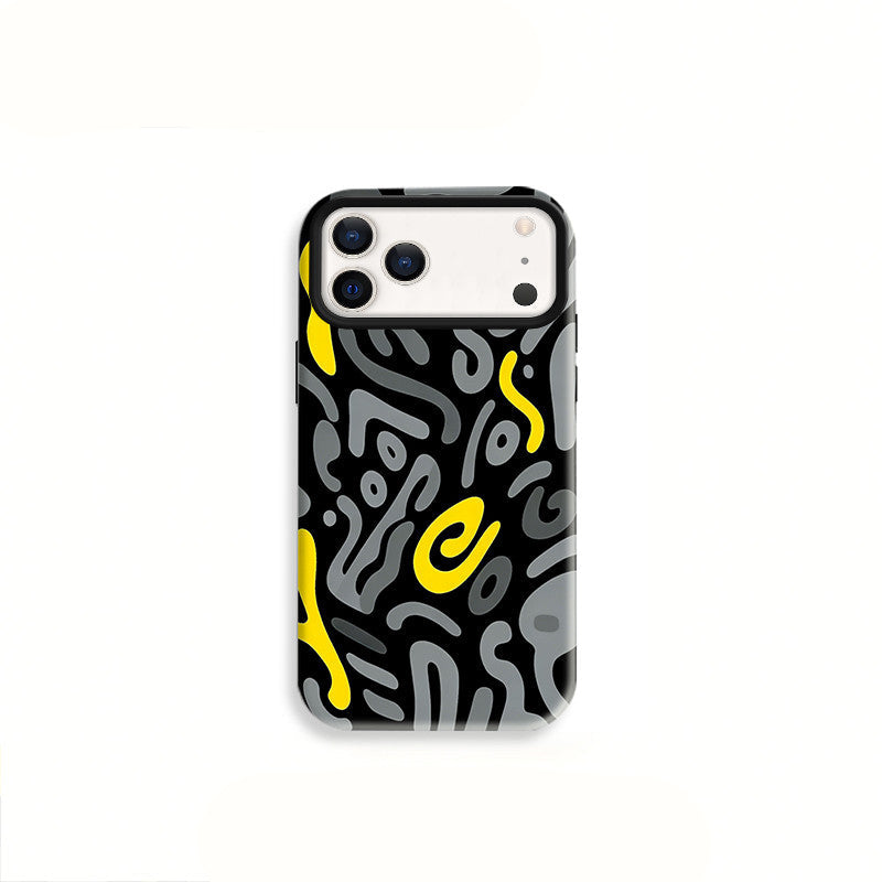 Irregular Gray-Black iPhone Case