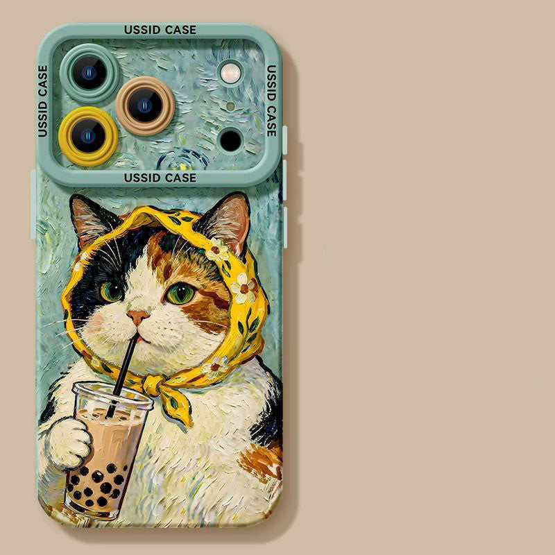 Oil Painting Cat iPhone Case