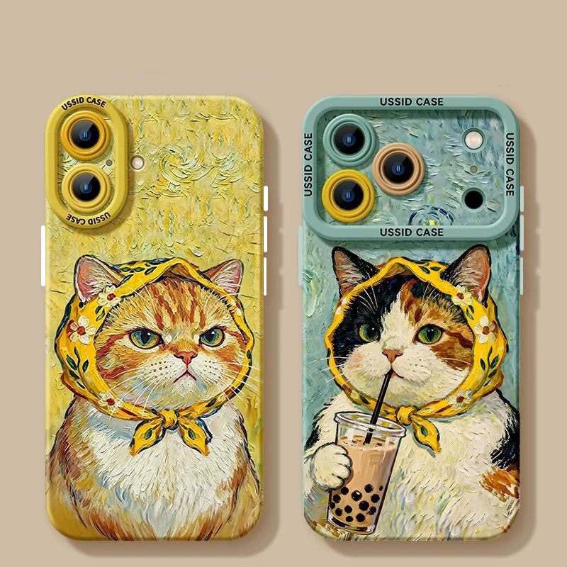 Oil Painting Cat iPhone Case