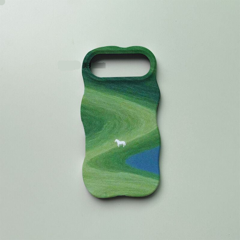 Green Grassland Horse iPhone Case