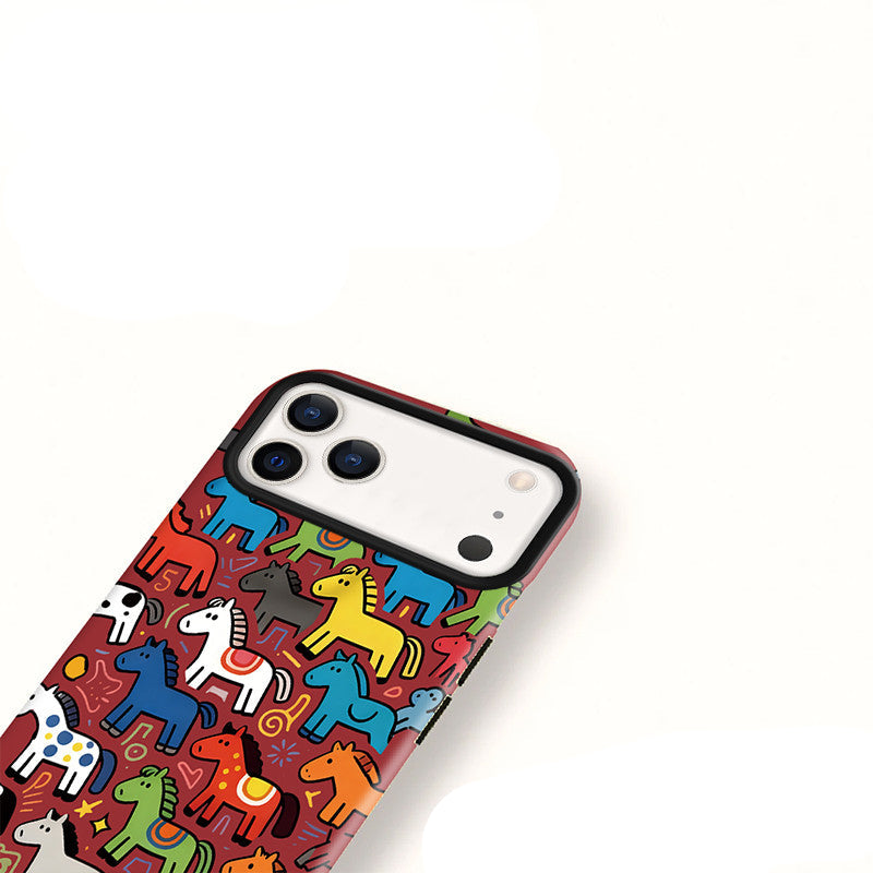 Colorful pony iPhone case