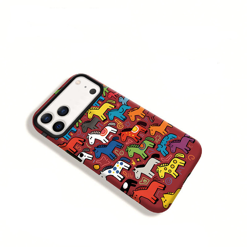 Colorful pony iPhone case