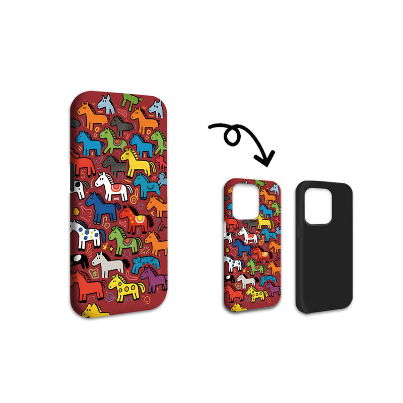Colorful pony iPhone case
