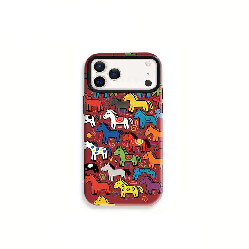 Colorful pony iPhone case