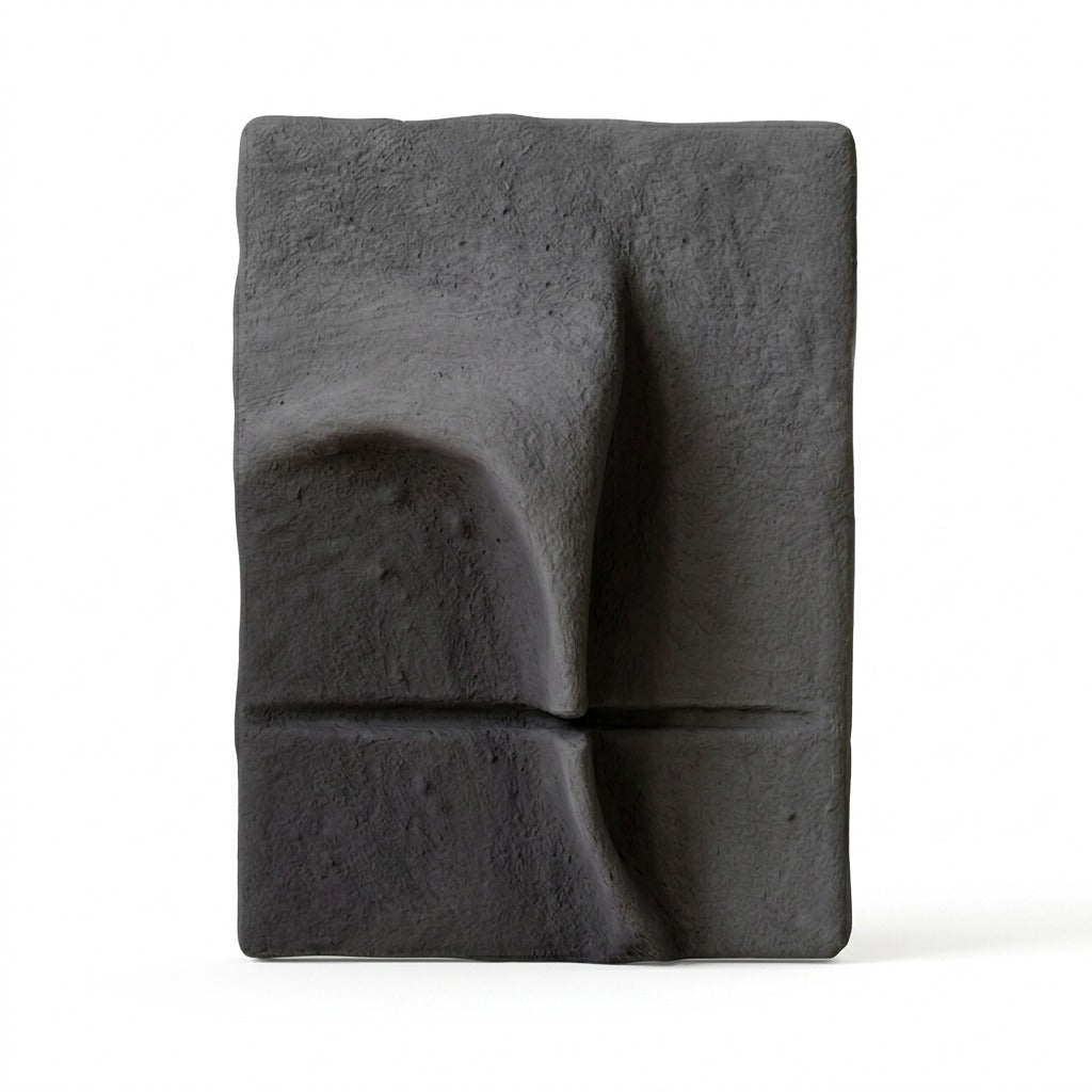 3D Textured Relief Wall Panel – Charcoal Matte