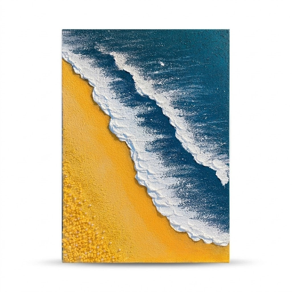 Ocean Wave Canvas Painting – Oil & Acrylic Palette Knife