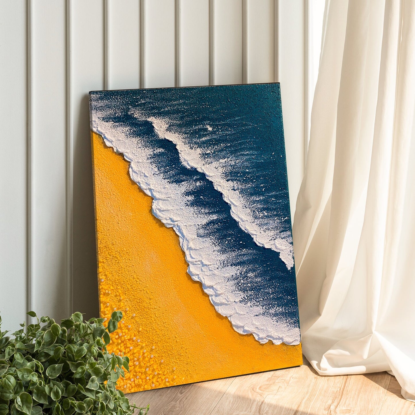Ocean Wave Canvas Painting – Oil & Acrylic Palette Knife