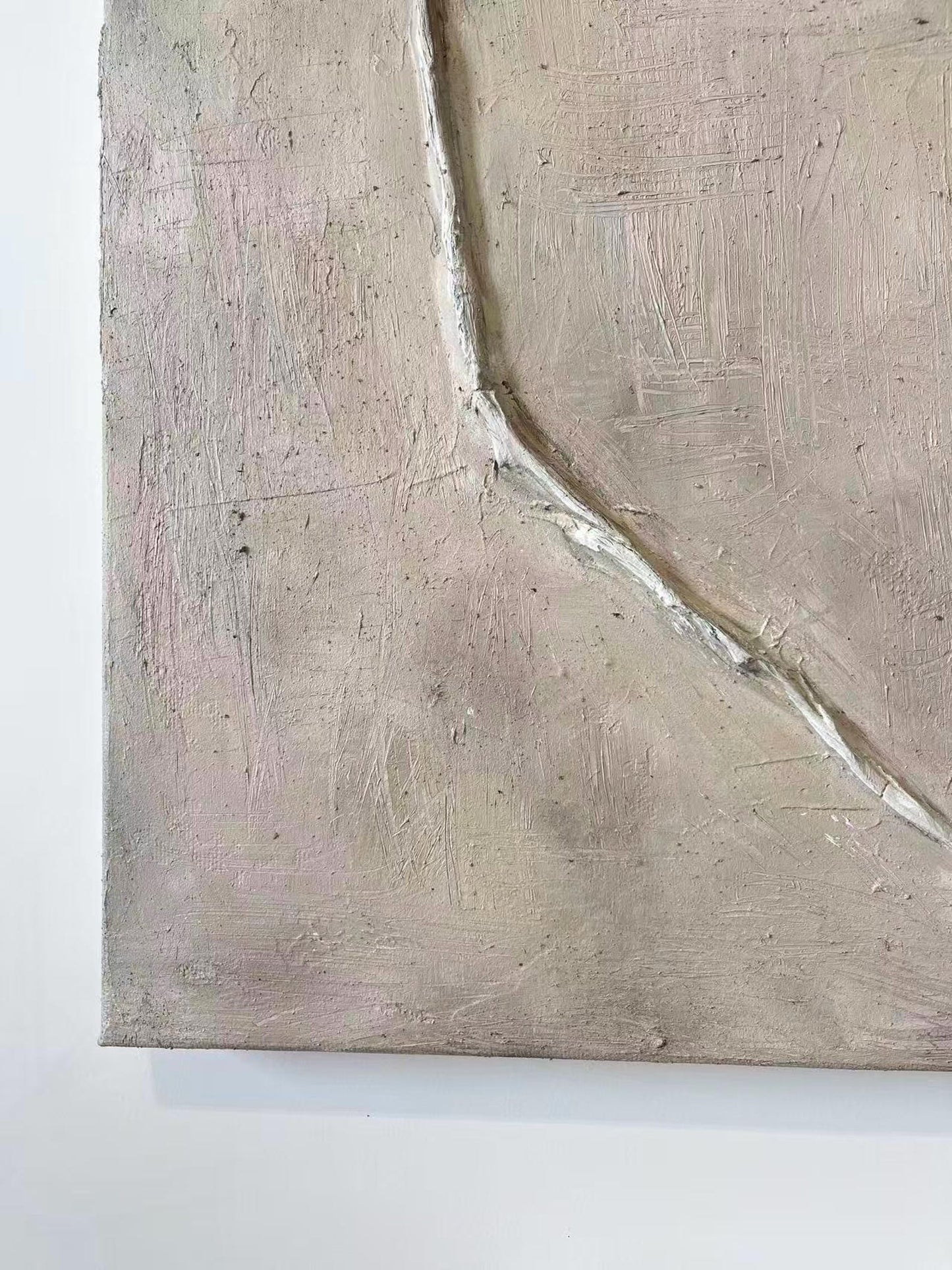 3D Textured Canvas Wall Art – Warm Grey Relief