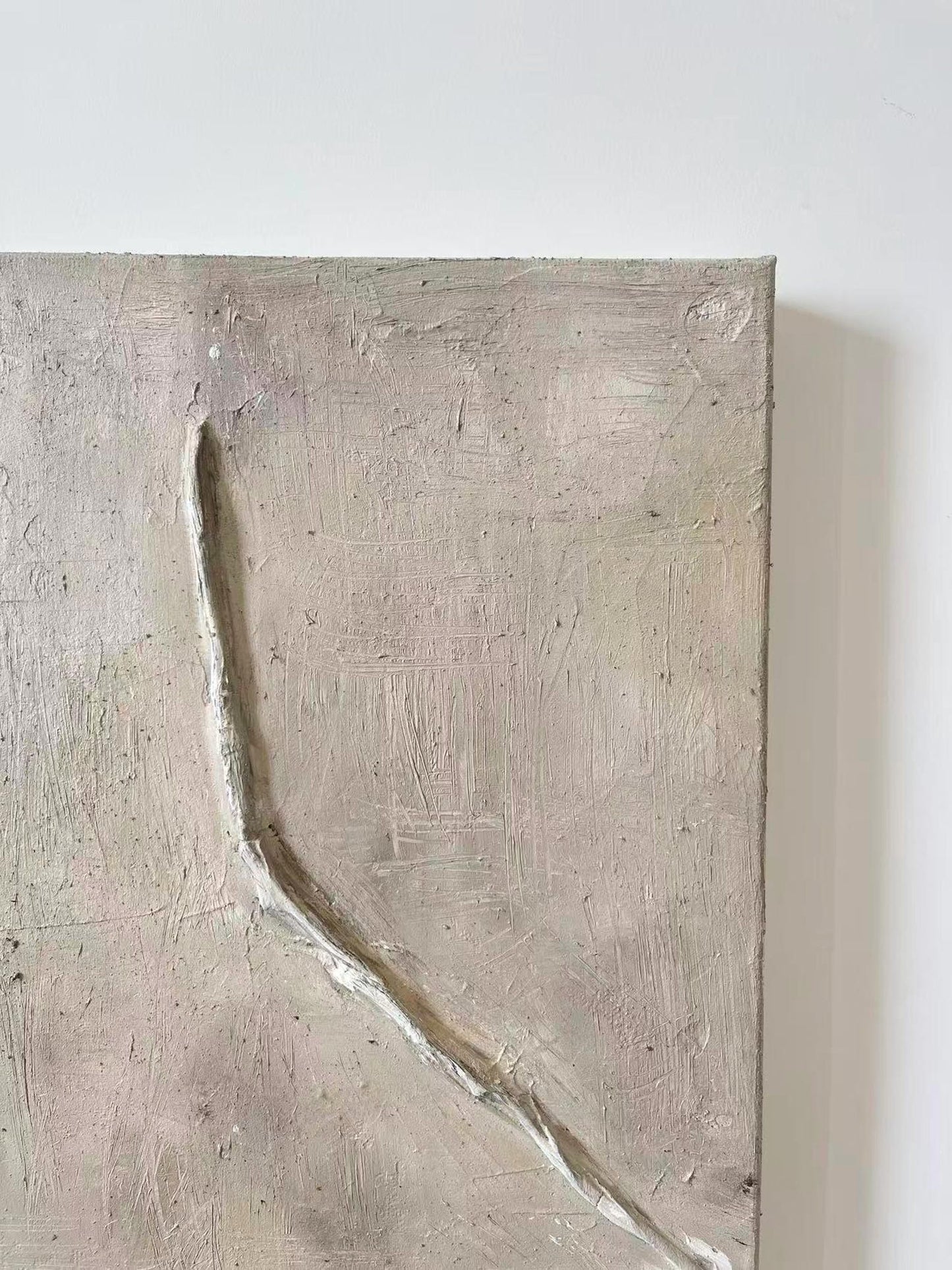 3D Textured Canvas Wall Art – Warm Grey Relief
