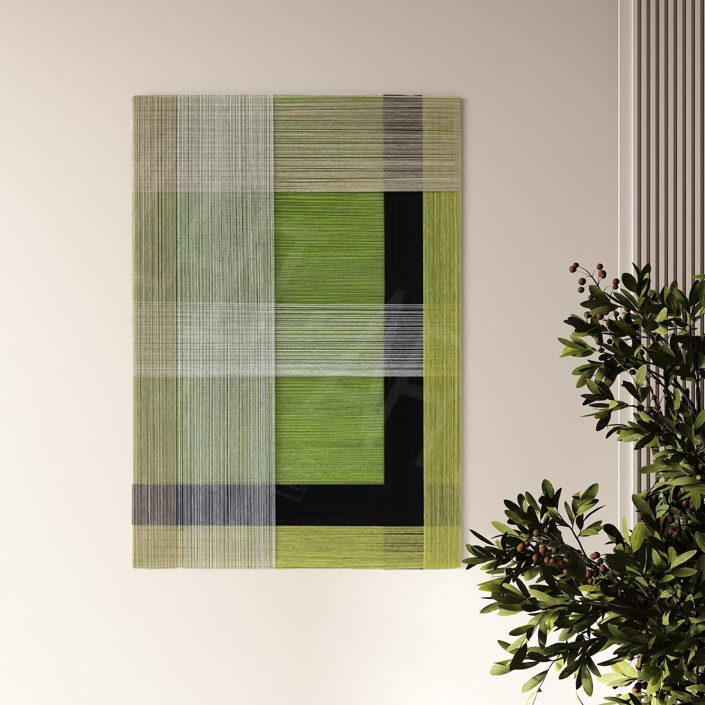 Handwoven Cotton Wall Hanging – Geometric Colour Block
