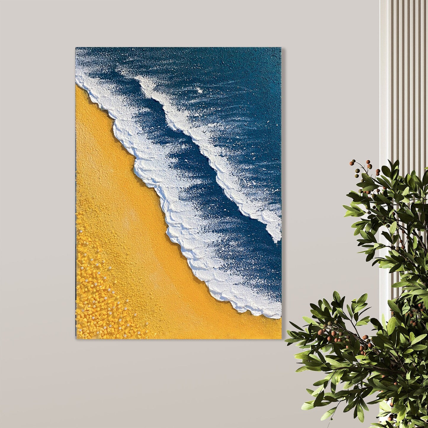 Ocean Wave Canvas Painting – Oil & Acrylic Palette Knife
