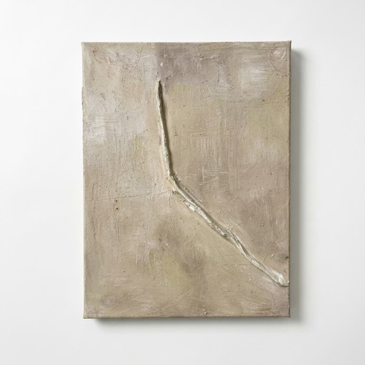 3D Textured Canvas Wall Art – Warm Grey Relief
